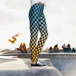 Frå och Gult Sunset Leggings<br><div class="desc">Lägg till ett popup-fönster med fetstilta retrografik till din gardin med de markerade blå och Gult-färgerna.</div>