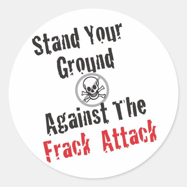 Frack Attack Runt Klistermärke (Framsida)