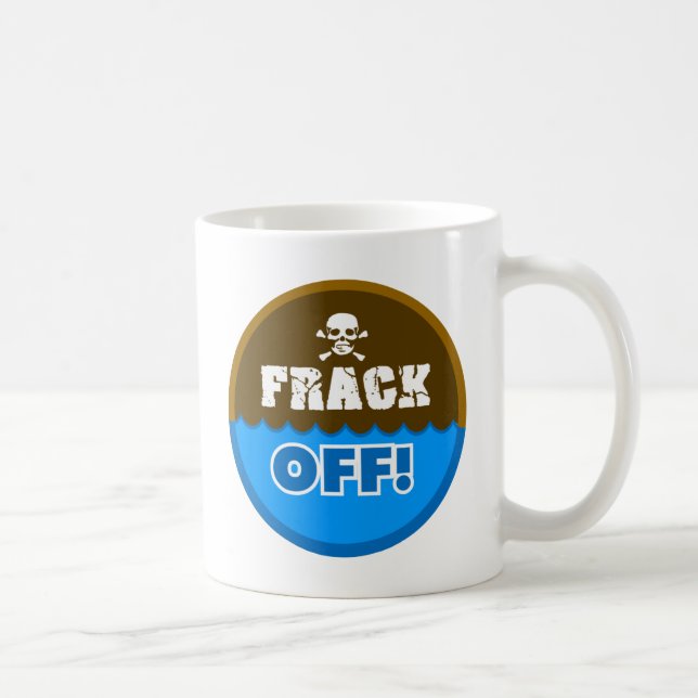FRACK AV! - fracking/förorening/aktivist/protest Kaffemugg (Höger)