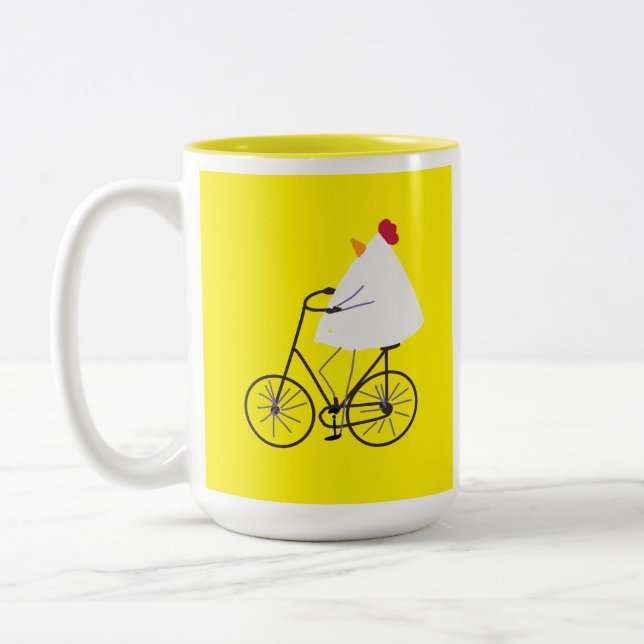 Fräck cykeltjej Två-Tonad mugg (Vänster)