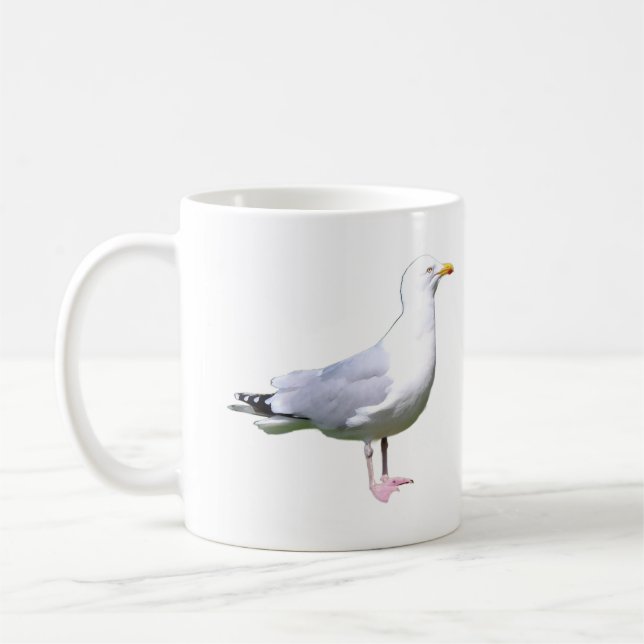 Fräck Fågel Strandlevande Fågelälskare Present Kaffemugg (Vänster)