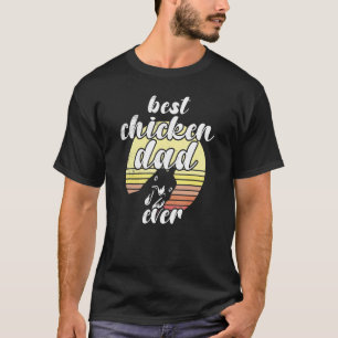 Fräck Kyckling Retro Solnedgång Bästa Kycklingpapp T Shirt