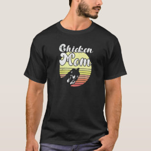 Fräck Kyckling Retro Solnedgång Kyckling Mamma Kyc T Shirt