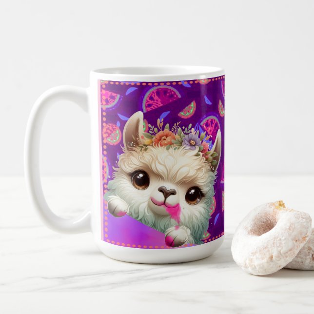 Fräck Lama Kaffemugg (Med munk)