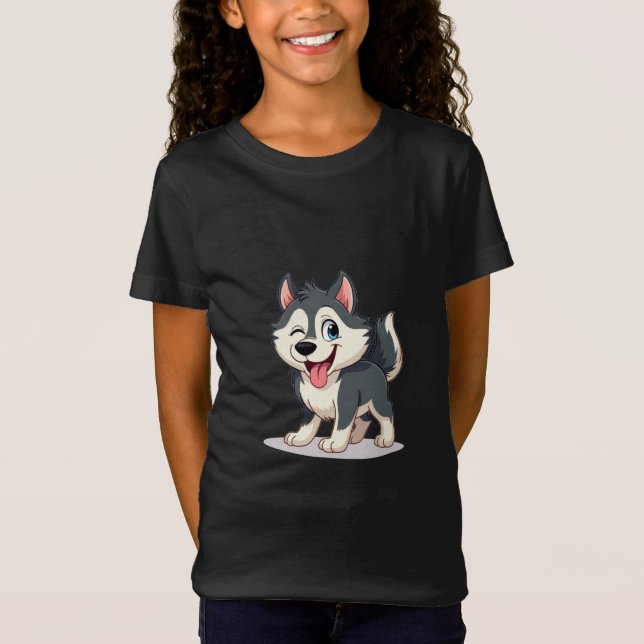 Fräck siberian husky t shirt (Framsida)
