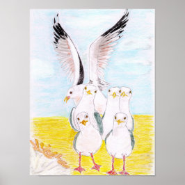 Fräcka havs måsar poster