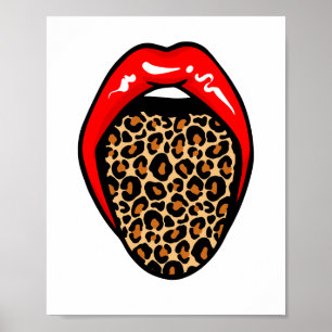 Fräcka och uppspelande: Vild Läppar Wall Art Poster