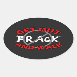 Frackande stötfångare, svart ovalt klistermärke