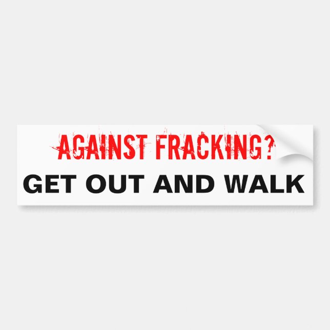 Fracking bildekal, vit bildekal (Framsidan)