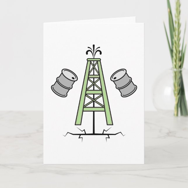 Fracking oljeplattform kort (Framsida)