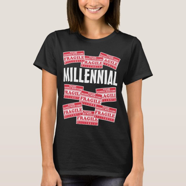 Fräcklig, flerårig, skön med varsamhet t shirt (Framsida)