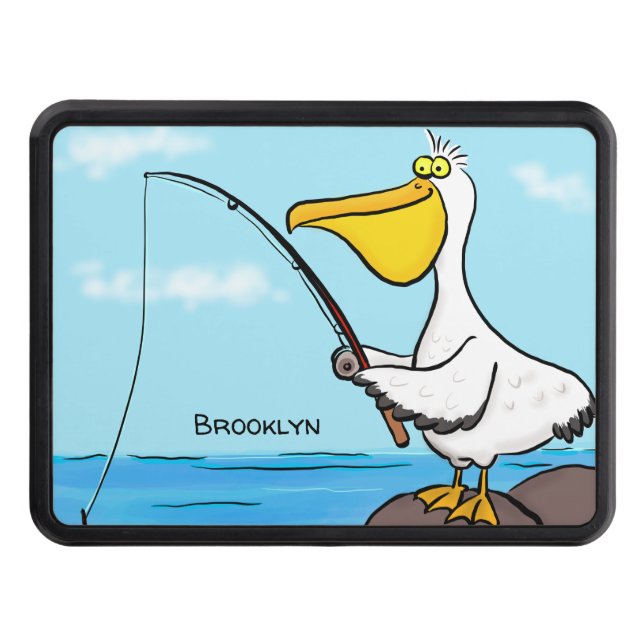 Fräcklig tecknad för fiskekärtfiskar dragkroksskydd (Framsidan)