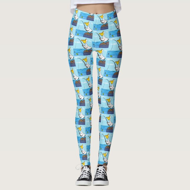Fräcklig tecknad för fiskekärtfiskar leggings (Framsida)
