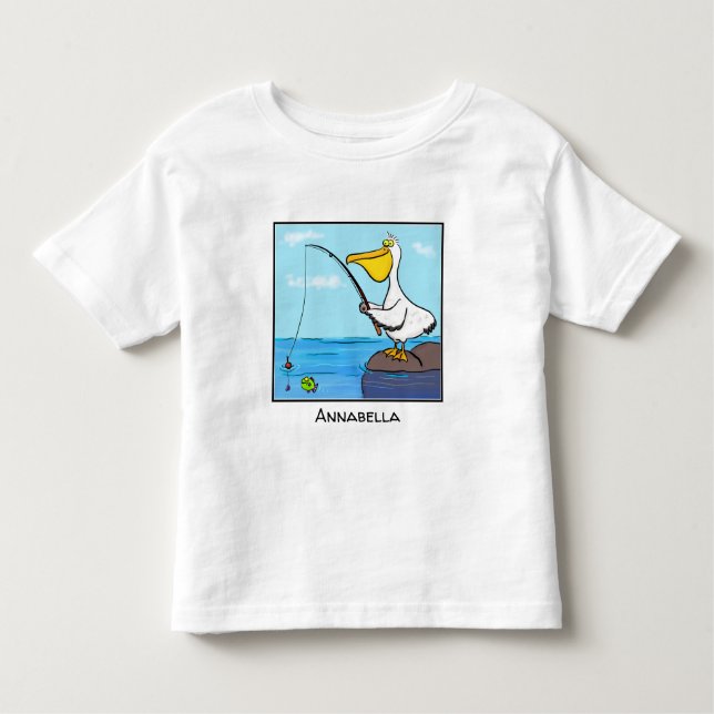 Fräcklig tecknad för fiskekärtfiskar t shirt (Framsida)