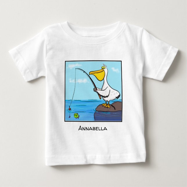 Fräcklig tecknad för fiskekärtfiskar t shirt (Framsida)