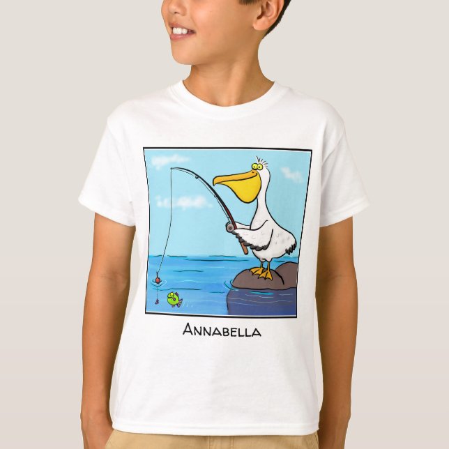 Fräcklig tecknad för fiskekärtfiskar t shirt (Framsida)
