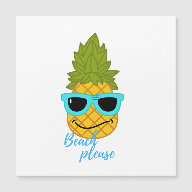 Fräckt ananas-kyla med sommarsolglasögon (Framsida)
