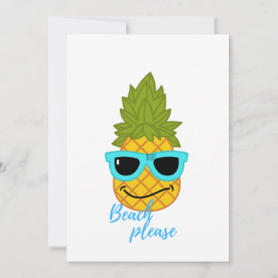Fräckt ananas-kyla med sommarsolglasögon inbjudningar