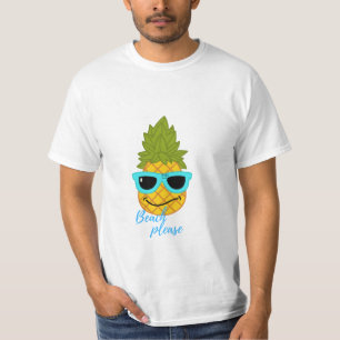 Fräckt ananas-kyla med sommarsolglasögon t shirt