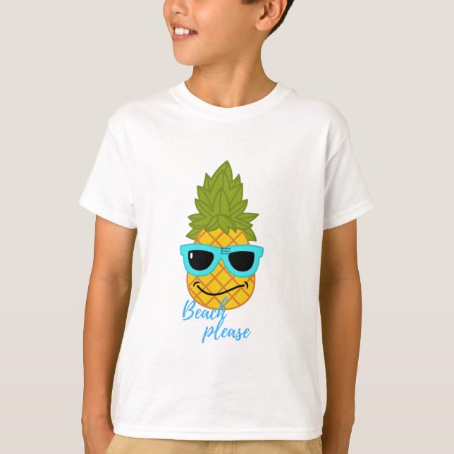Fräckt ananas-kyla med sommarsolglasögon t shirt (Framsida)