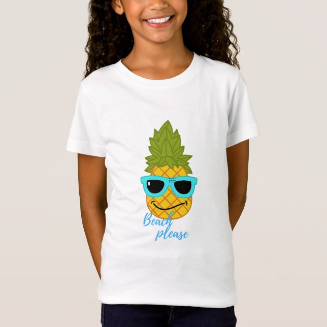 Fräckt ananas-kyla med sommarsolglasögon t shirt (Framsida)