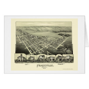 Frackville panorama- karta för PA - 1889 Hälsningskort
