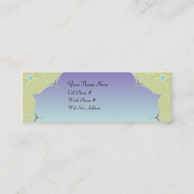 Fractal 00001 profilerar kortet mini visitkort (Framsida)