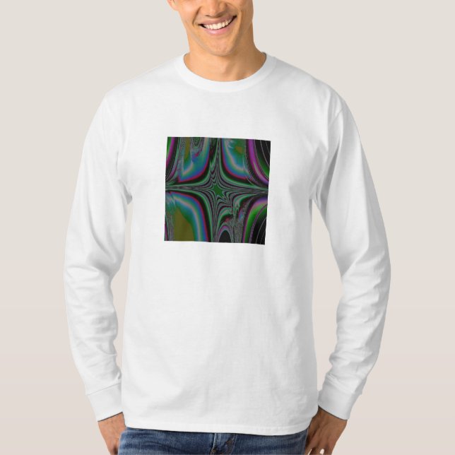 Fractal 14, Långärmad Manar Shirt T-shirt (Framsida)