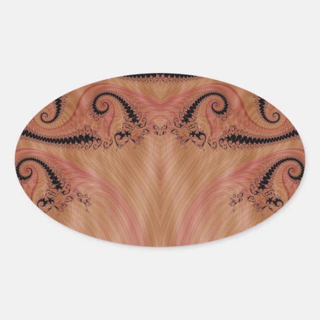 Fractal 404 ovalt klistermärke (Framsida)