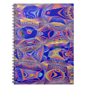 Fractal Abstrakt 061012a Anteckningsbok Med Spiral