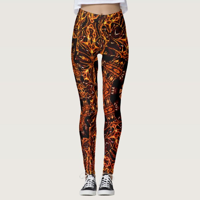 Fractal Anpassningsbar Leggings (Framsida)