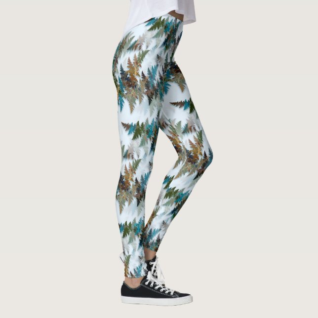 Fractal Arktisk kamouflage Leggings (Höger)