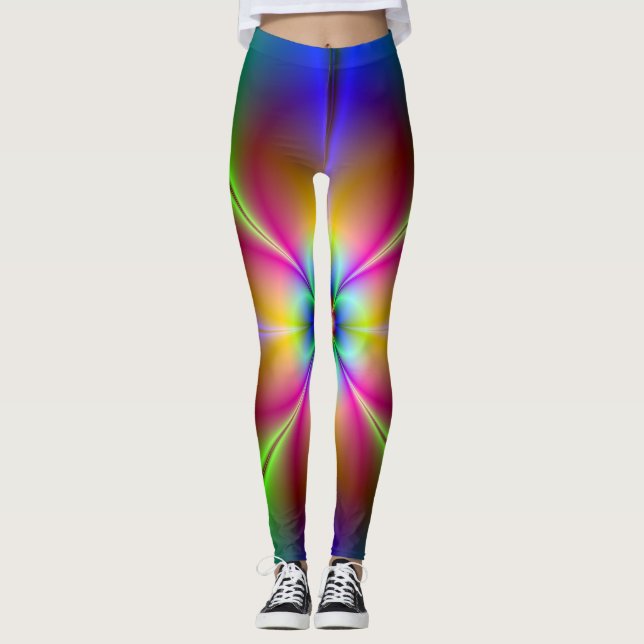 Fractal Art 8 Leggings (Framsida)