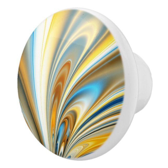 Fractal Art Ceramic Knob Knopp (Höger)