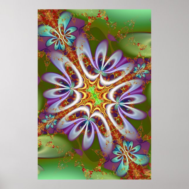 Fractal Art Flower Poster (Framsidan)