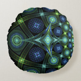 Fractal Art Mandala Universe Round Dekorativ kudde