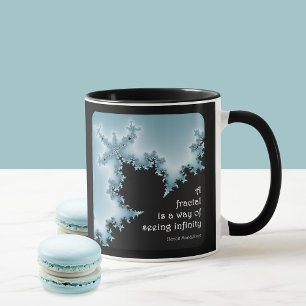 Fractal art med Mandelbrot-citat, Mugg