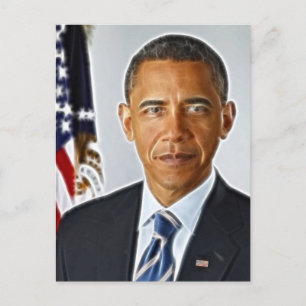 Fractal Art, Officiell Porträtt Barack Obama Vykort