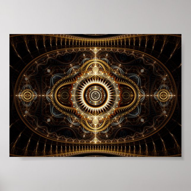 Fractal Art Poster: All Seeing Öga Poster (Framsidan)