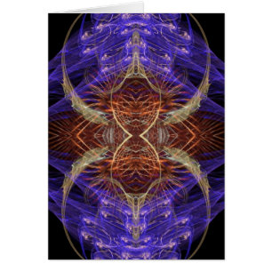FRACTAL ART-SERIER #1V-kort Hälsningskort