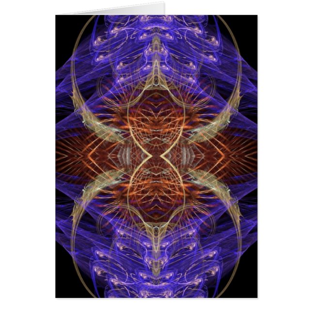 FRACTAL ART-SERIER #1V-kort Hälsningskort (Framsidan)
