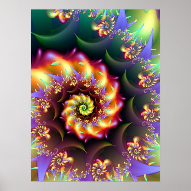 Fractal Art Spiral Poster (Framsidan)
