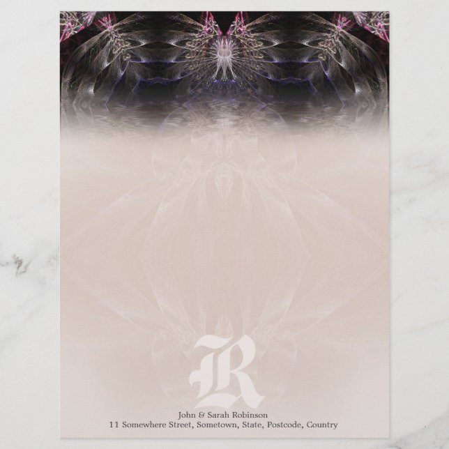 Fractal Artistry #004 Letterhead Brevhuvud (Framsida)