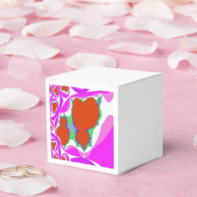 Fractal Bleeding Heart Favor Box Presentaskar (Bröllop)