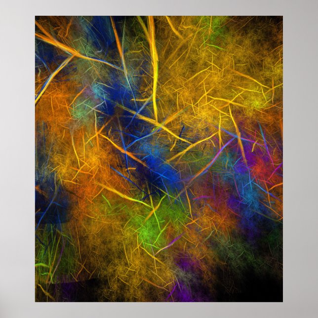 Fractal Blixt (Storm Flame) Poster (Framsidan)