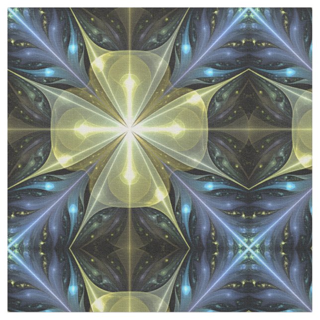 Fractal Bloom Fabric Tyg (Närbild)