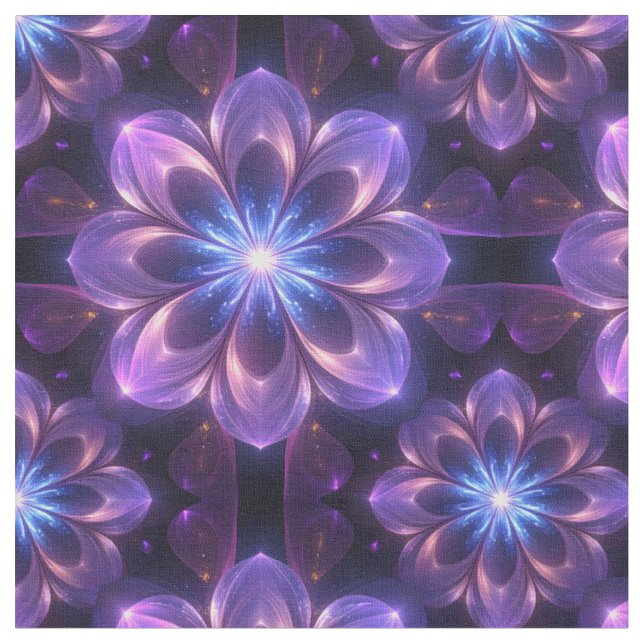 Fractal Bloom Fabric Tyg (Närbild)