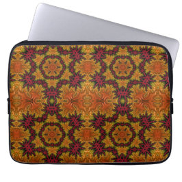 Fractal Bloom in Autumn Hues Laptop Fodral