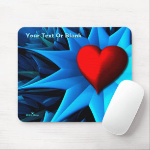 Fractal Blue Heart Flower Musmatta