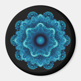 Fractal blue Natural mönster Magnet